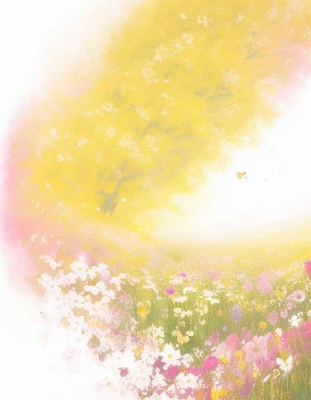 Colorful AI-Generated Flower Meadow Landscape