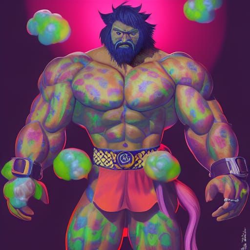 Hyperrealistic Foo Dog Guardian in Anime Style