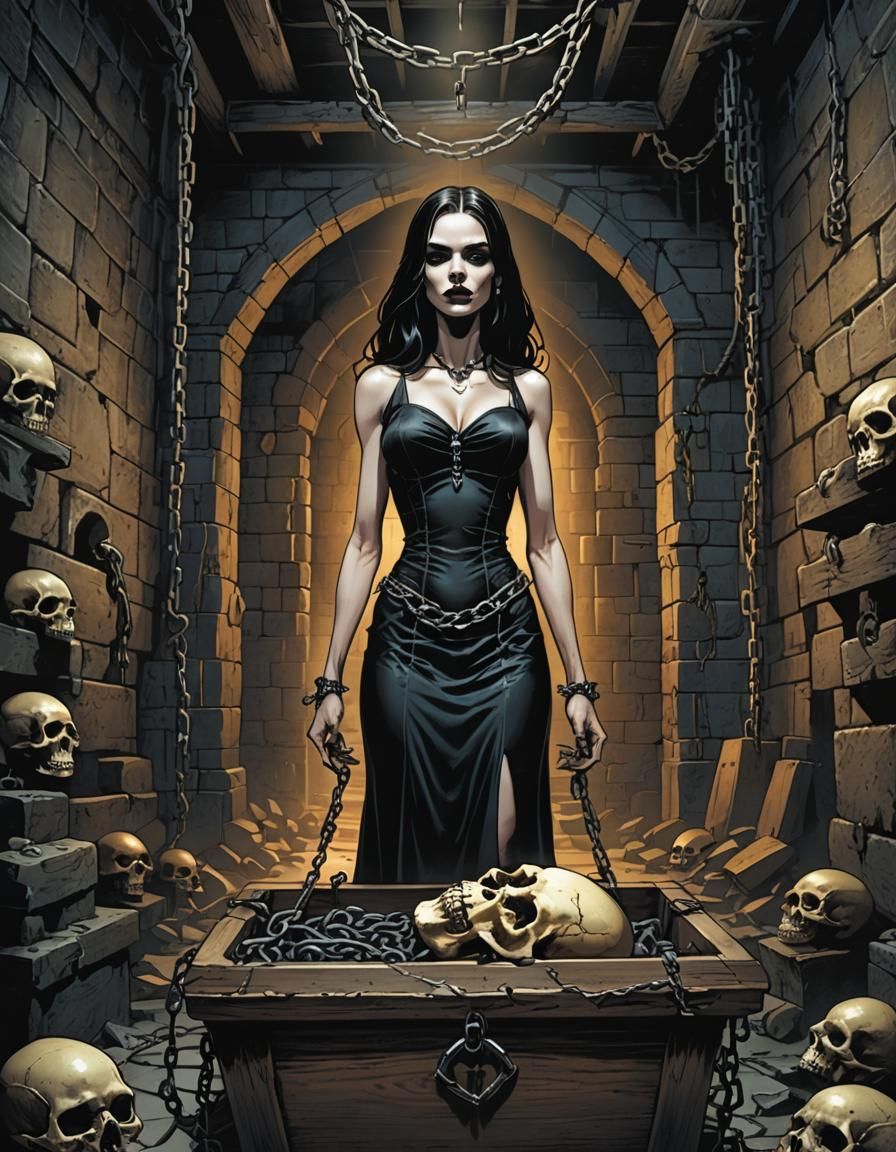 Vampire Emerges: Comic Book Art