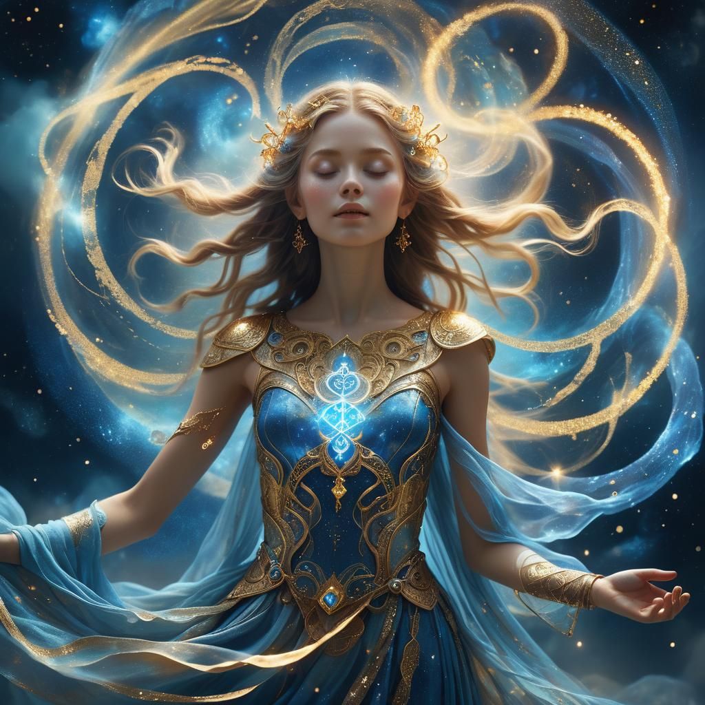 Ethereal Figure in Magical Realism Portrait