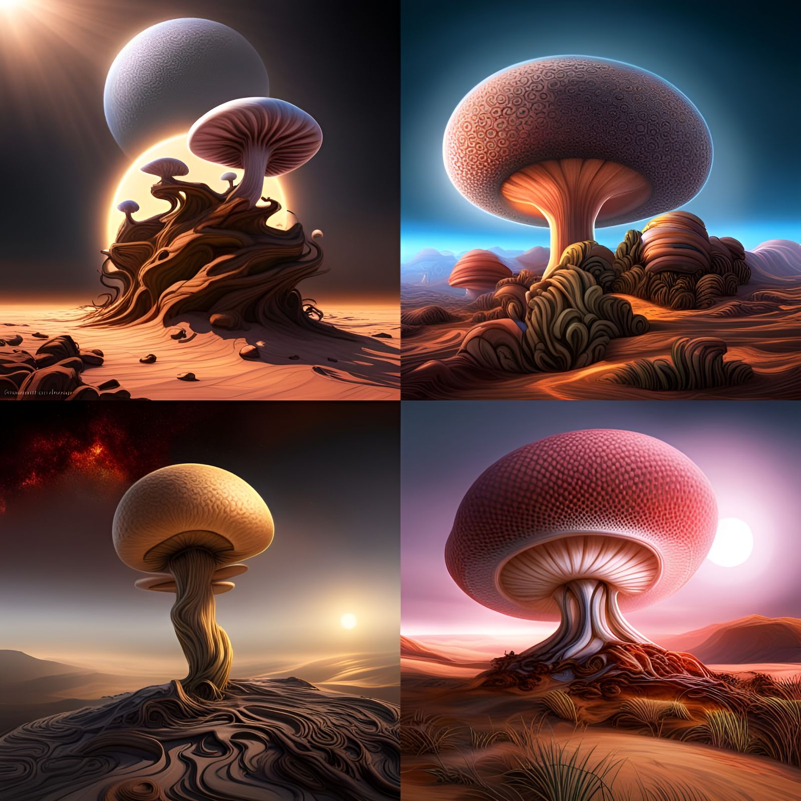 Fantasy mushroom planet