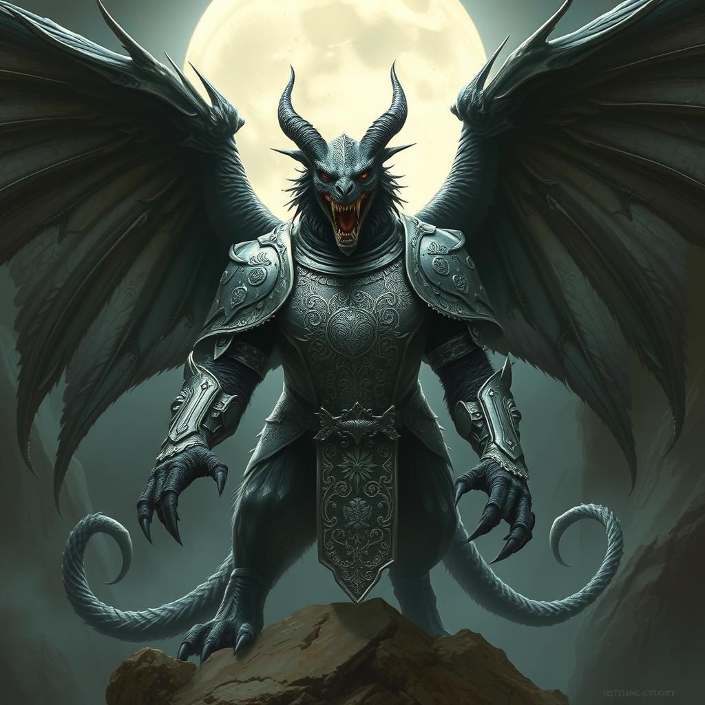 Manticore with silver armor