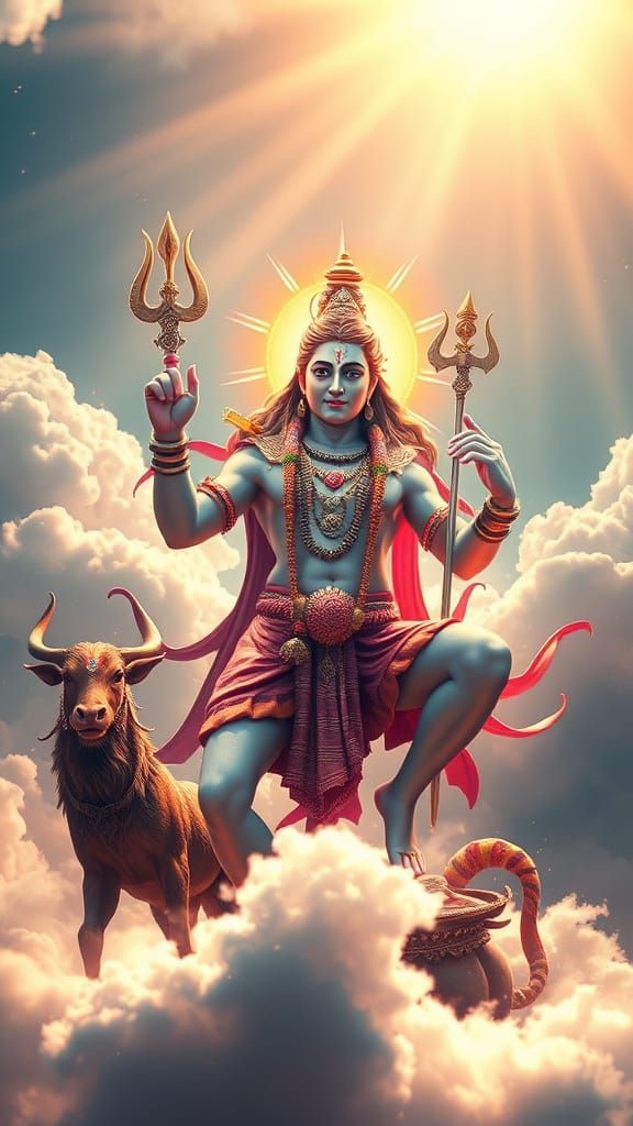 Lord Shiva's Tandava: A 3D Divine Dance