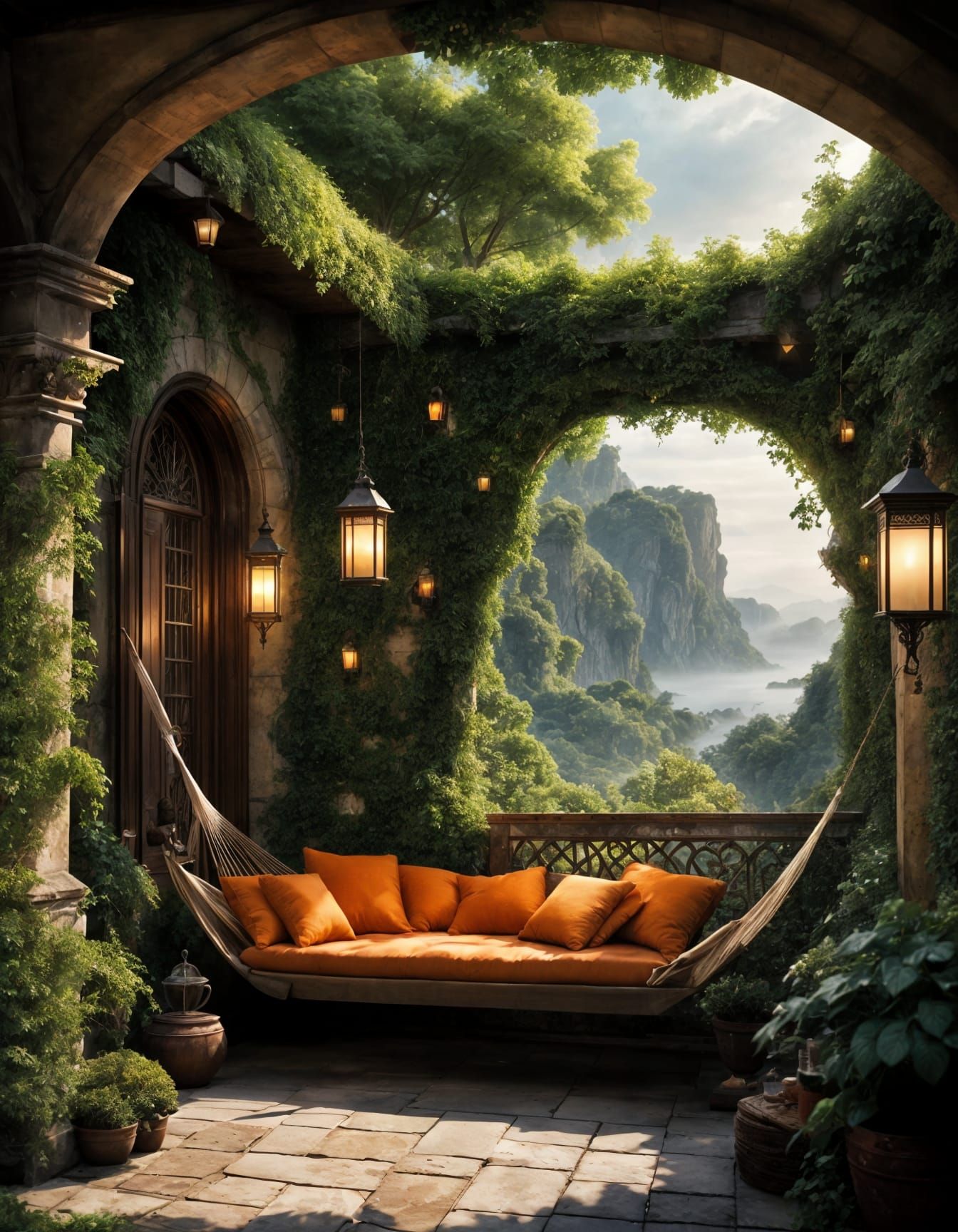 Enchanting Hidden Garden Sanctuary with Hammock