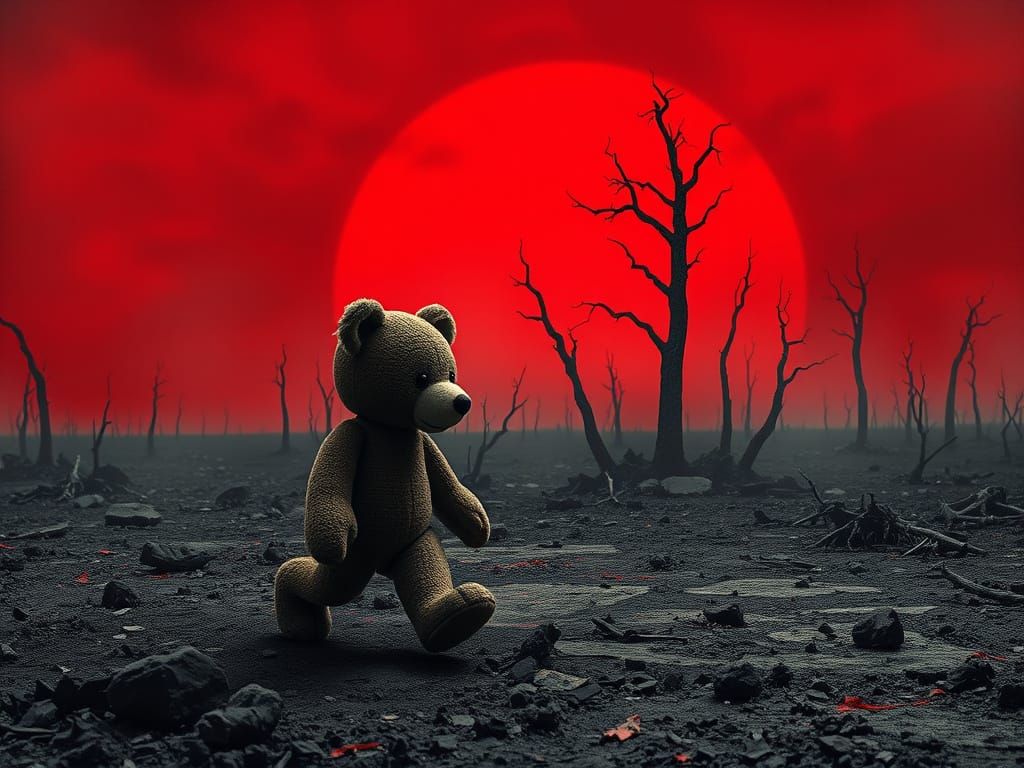 Apocalypse Bear in German Expressionist Style
