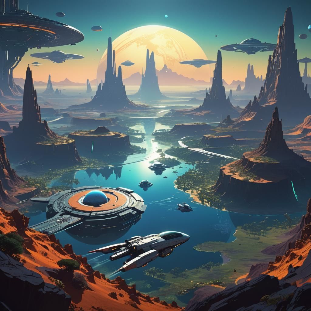 Floating Mini Islands: 3D Game Cinematic Art