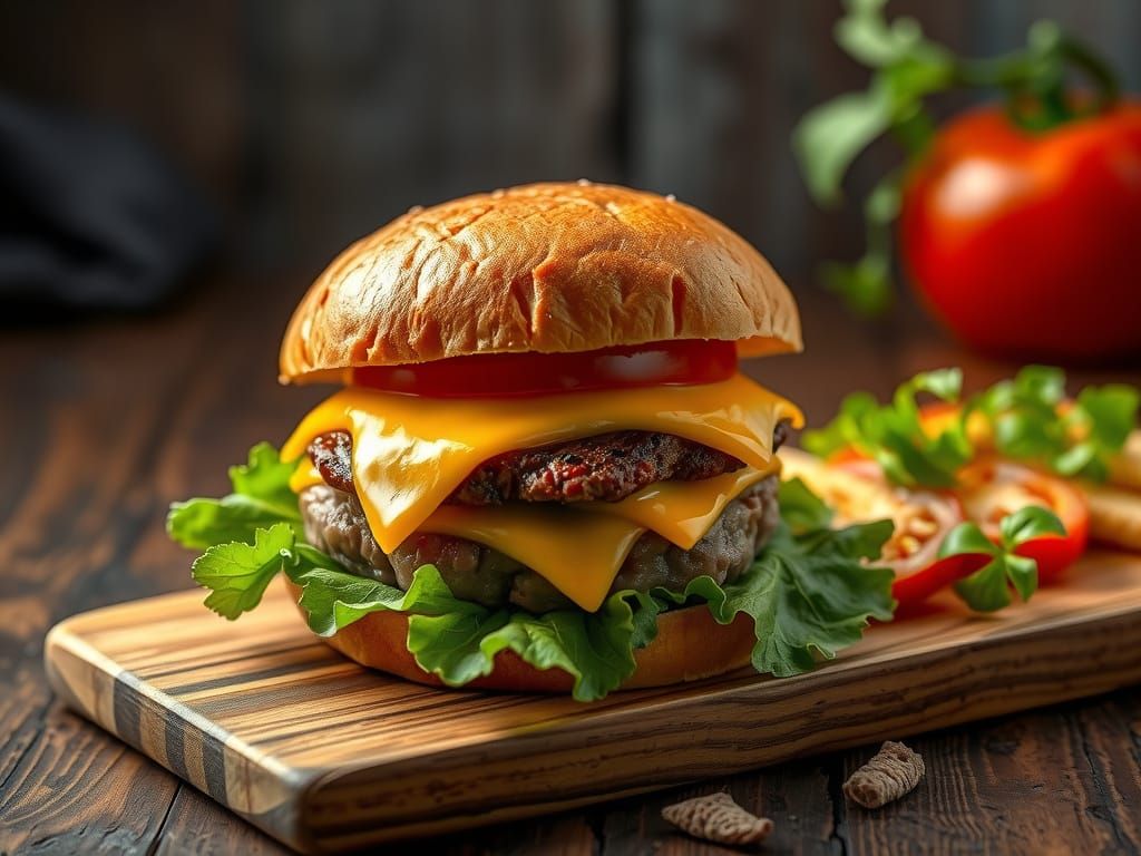 Gourmet Burger Still Life Photography