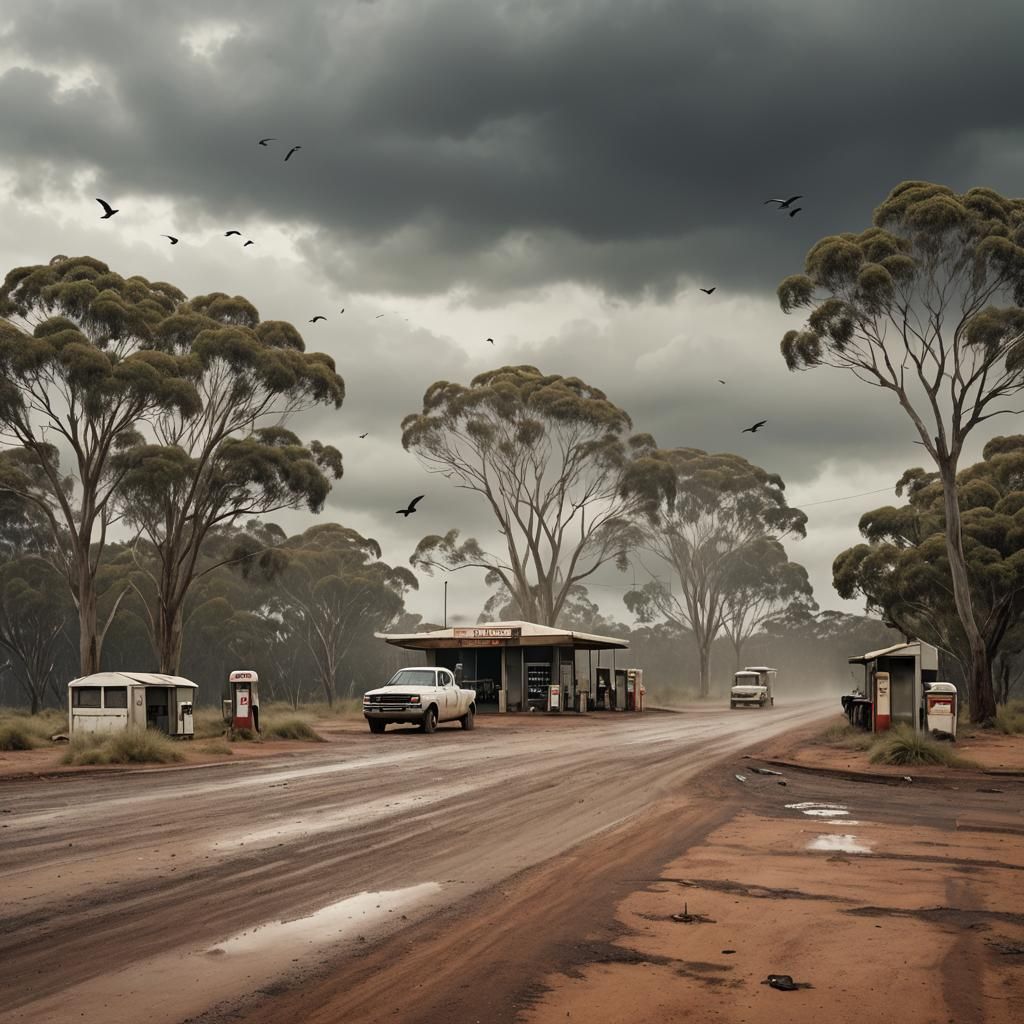 Dilapidated Australian Outback Service Station