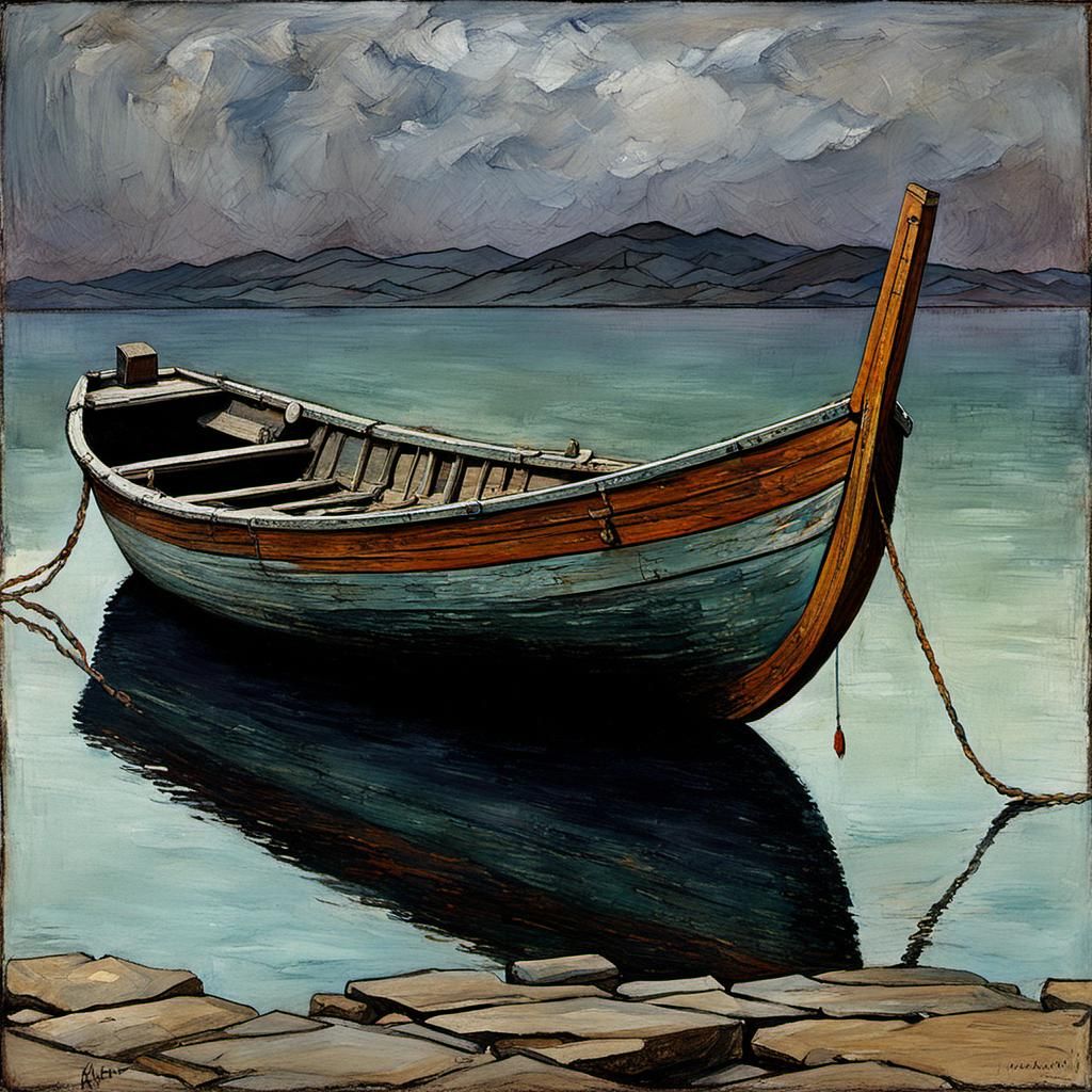 Ancient Greek Rudder in Dark Maritime Style