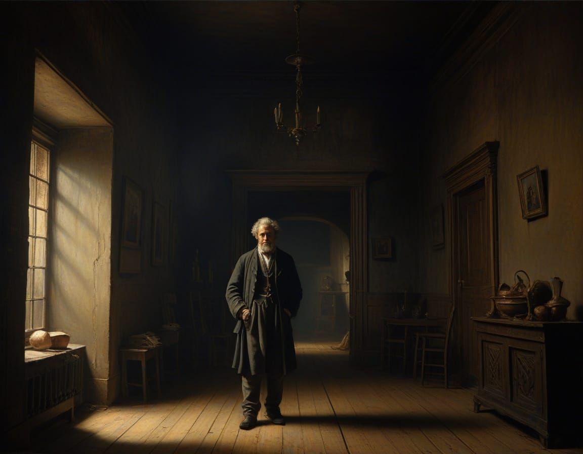 Ethereal Night Scene in Deep, Rich Colors