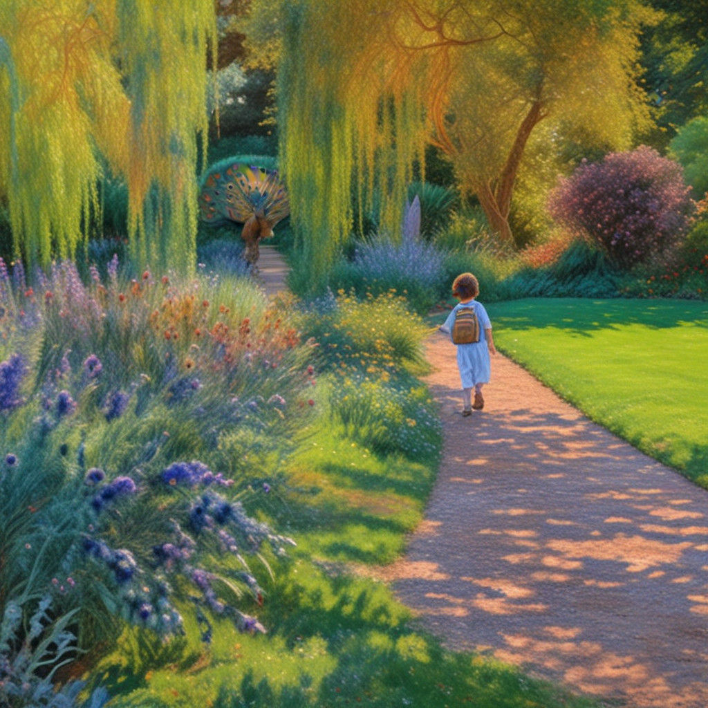 Ben chases the peacock