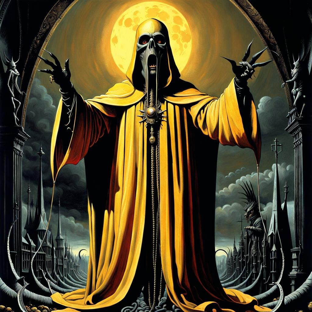 Nightmarish Cosmic Horror Dreamscape in Dark Fantasy Style