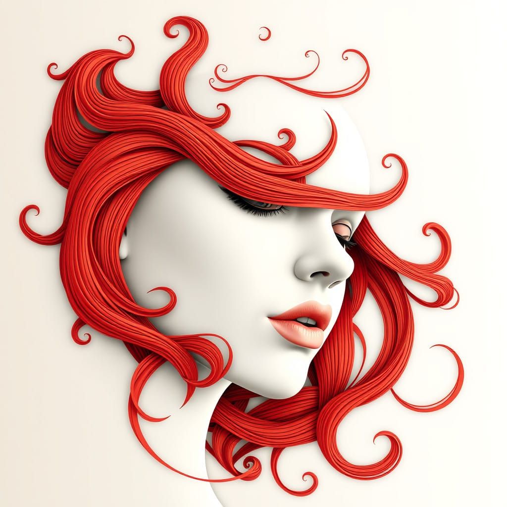 Stunning Fractal Beauty of Red Hair
