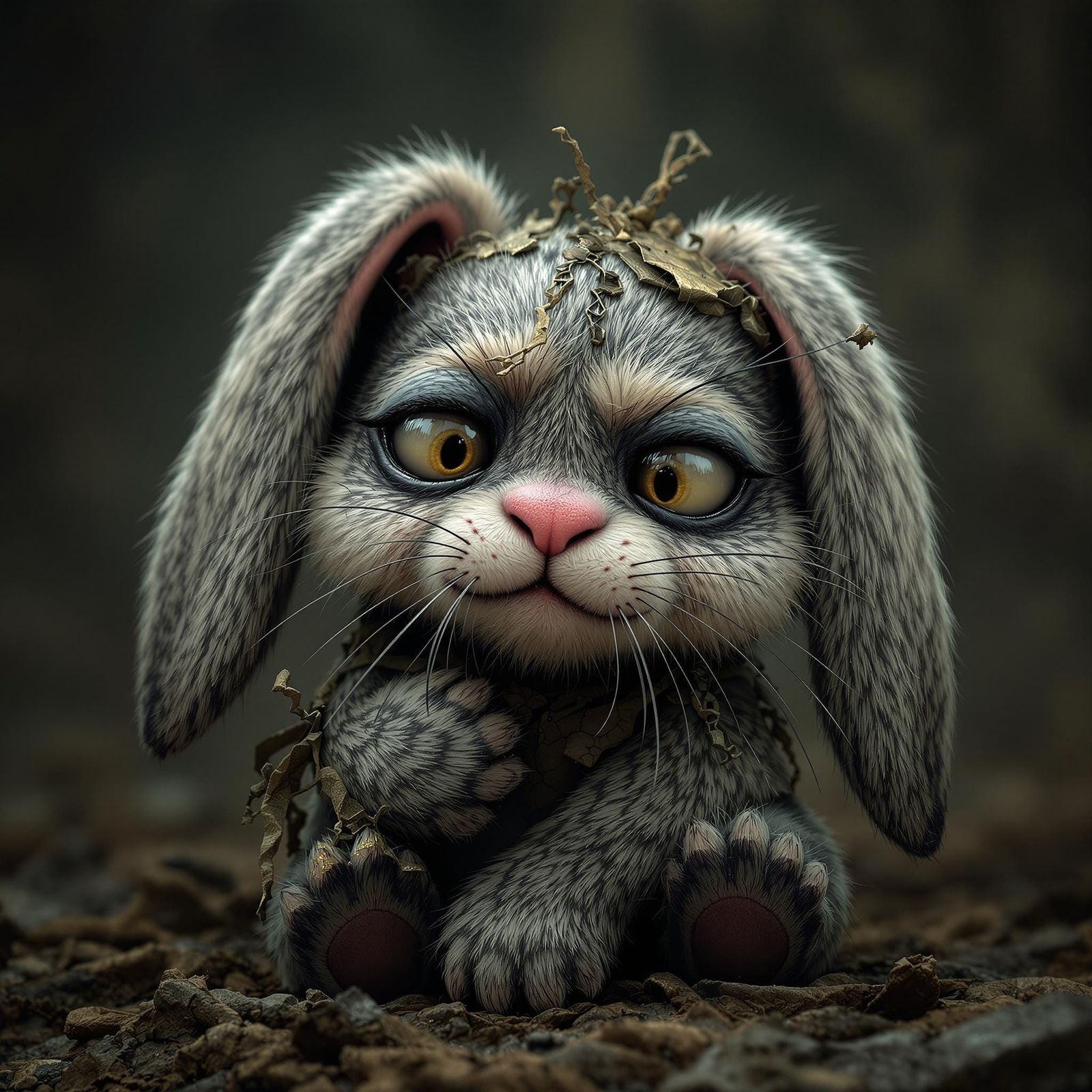 Adorable Wacky Bunny: Hyperdetailed 3D Digital Art