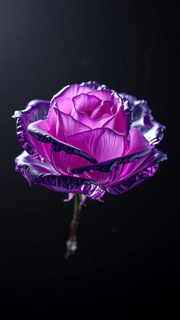 Crystal Rose: A Photorealistic 3D Glass Sculpture