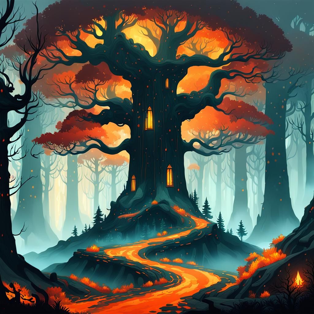 Autumn Forest Landscape Concept Art in Unreal Engine