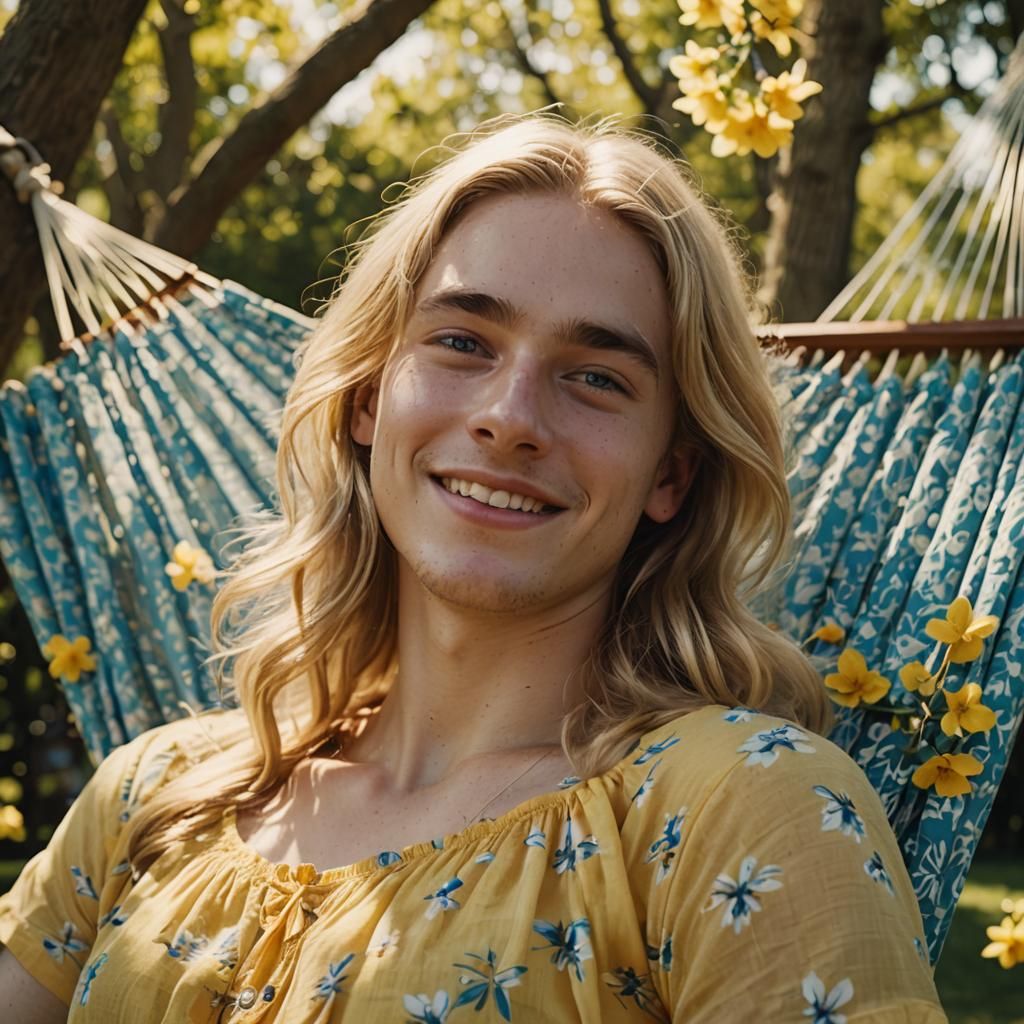 Boy in Summer Dress: Cinematic Film Still