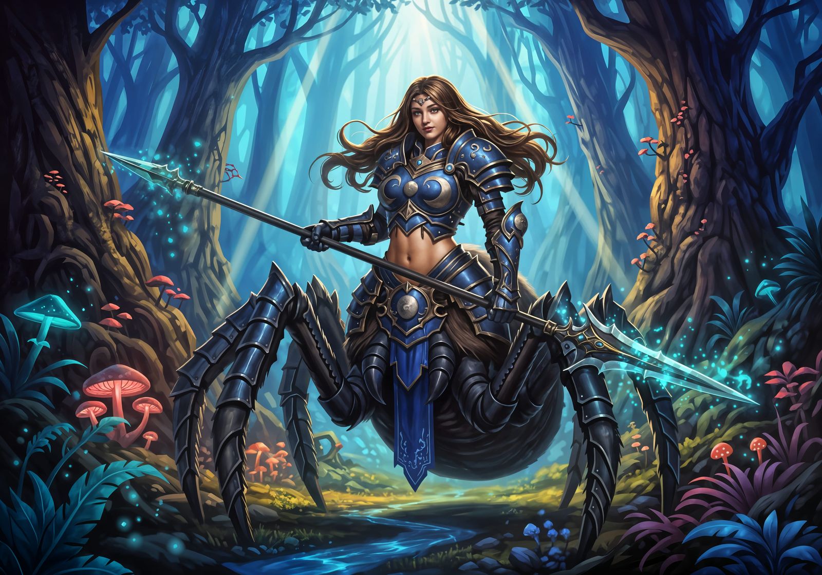 Majestic Drider Warrior in Lunar Armor