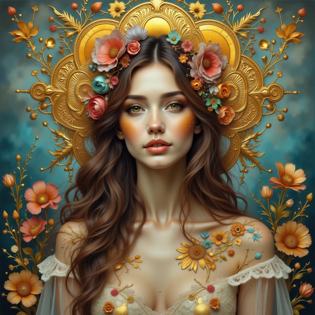 Smiling Woman with Blinking Eyes