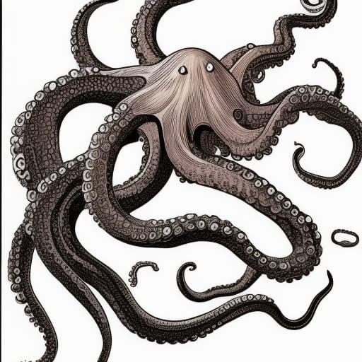 Octopus in Moebius Style