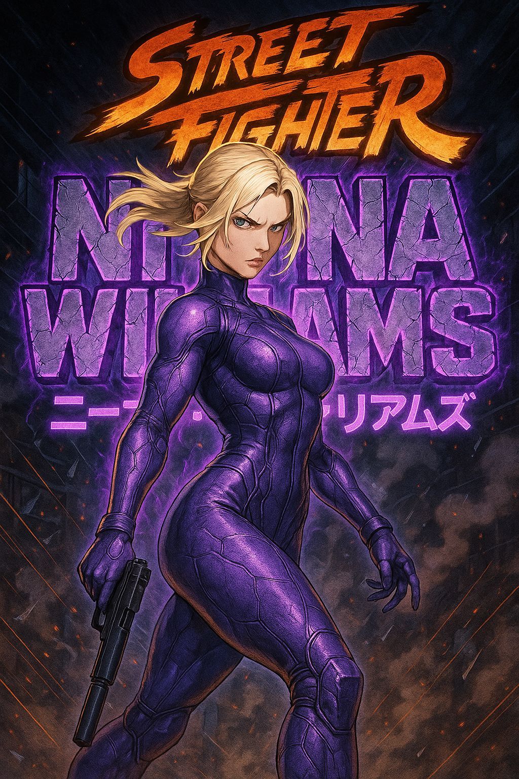 Nina Williams Reimagined as Street Fighter Anime Poster