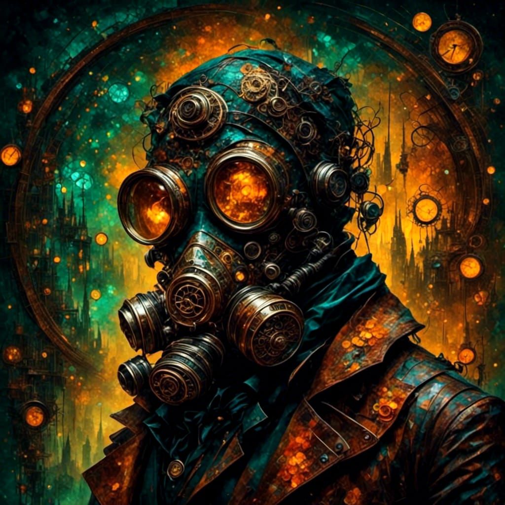 Steampunk Gas Mask with Ornate Details