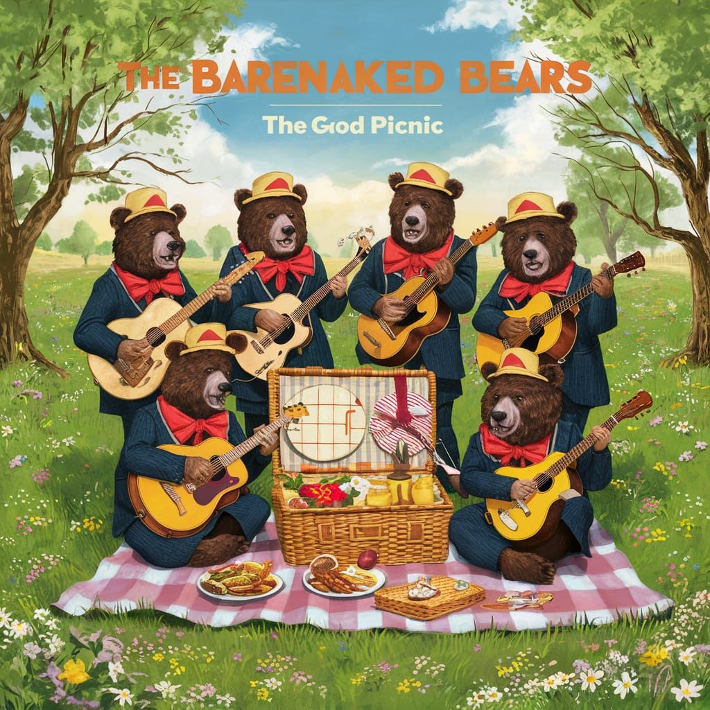 Music cover album title “The Good Picnic" by band The Barena...