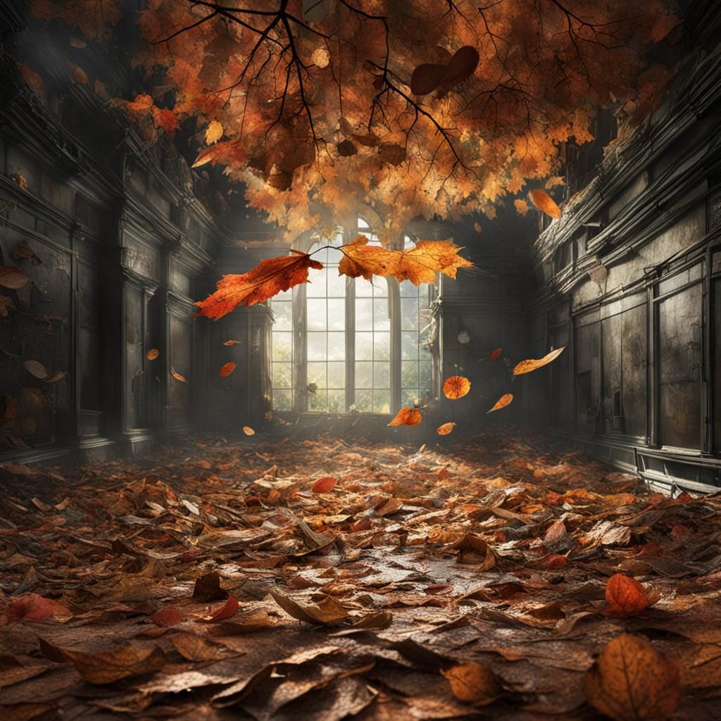 Post-Apocalyptic World Inside a Leaf