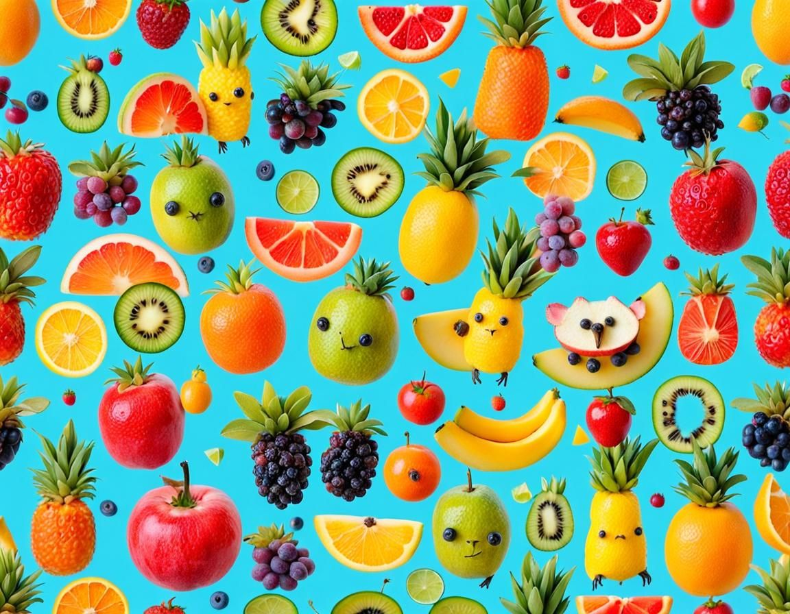 Whimsical Fruit Animals: Playful Artworks