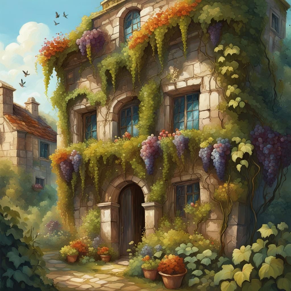 Lively Overgrown Garden Concept Art