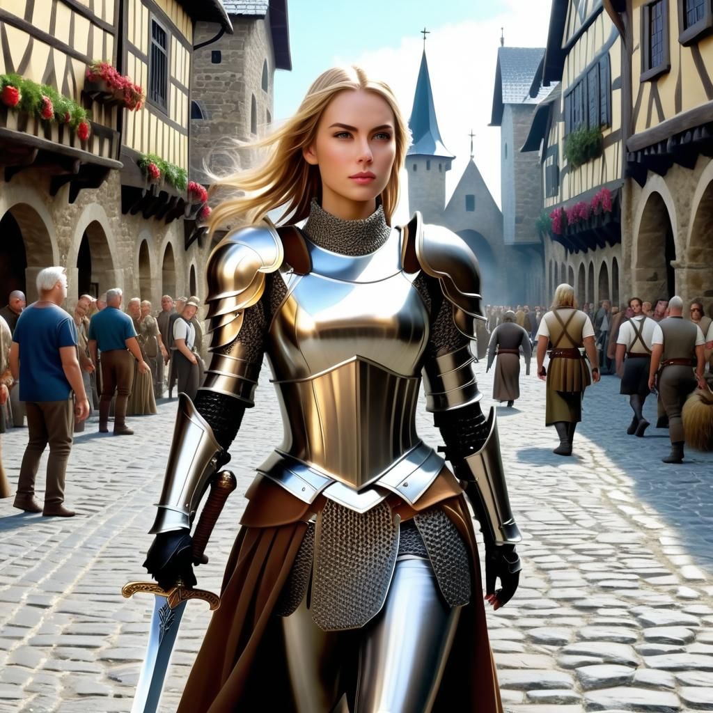 Lady doing a surveillance round of the town...