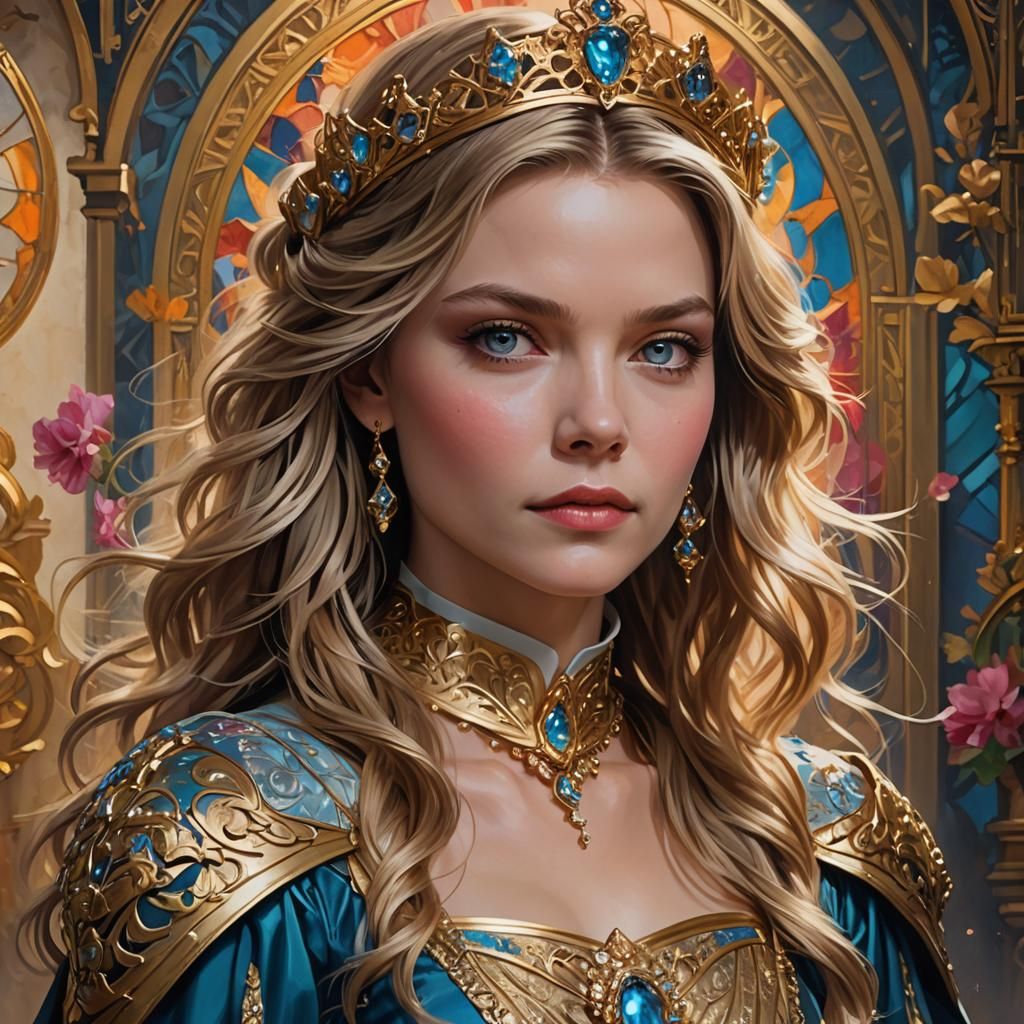 Michelle Pfeiffer as Princess: Epic Impressionist Portrait