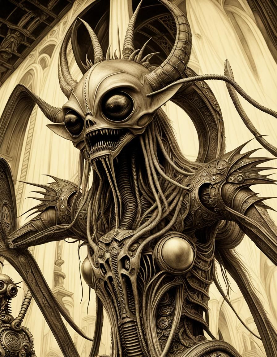 Alien Monster Invasion: A Post-Apocalyptic Drawing