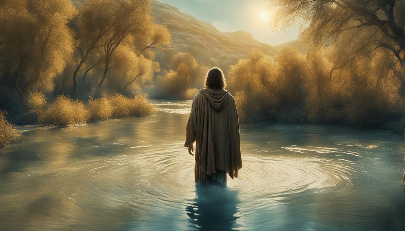 John the Baptist in Jordan River, Expressionist Style