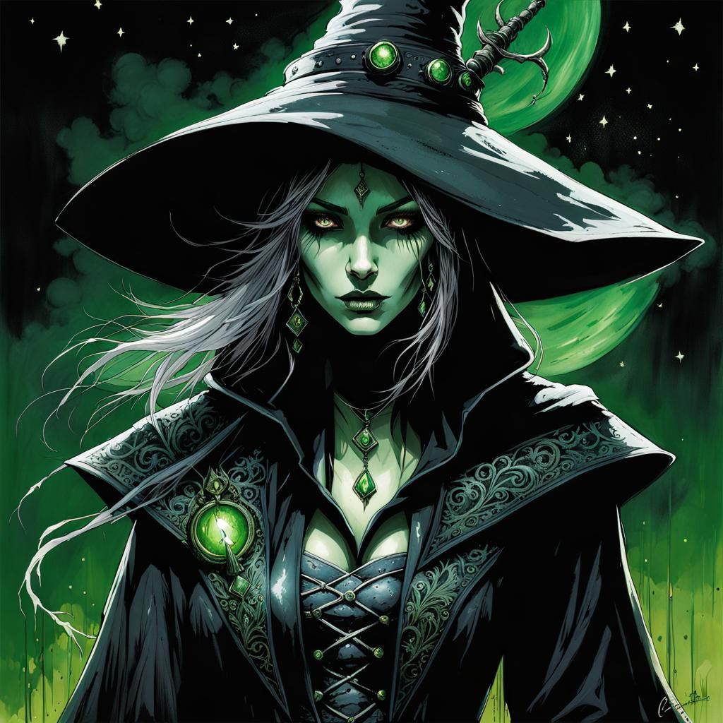 Sinister Assassin Witch with Poisoned Daggers