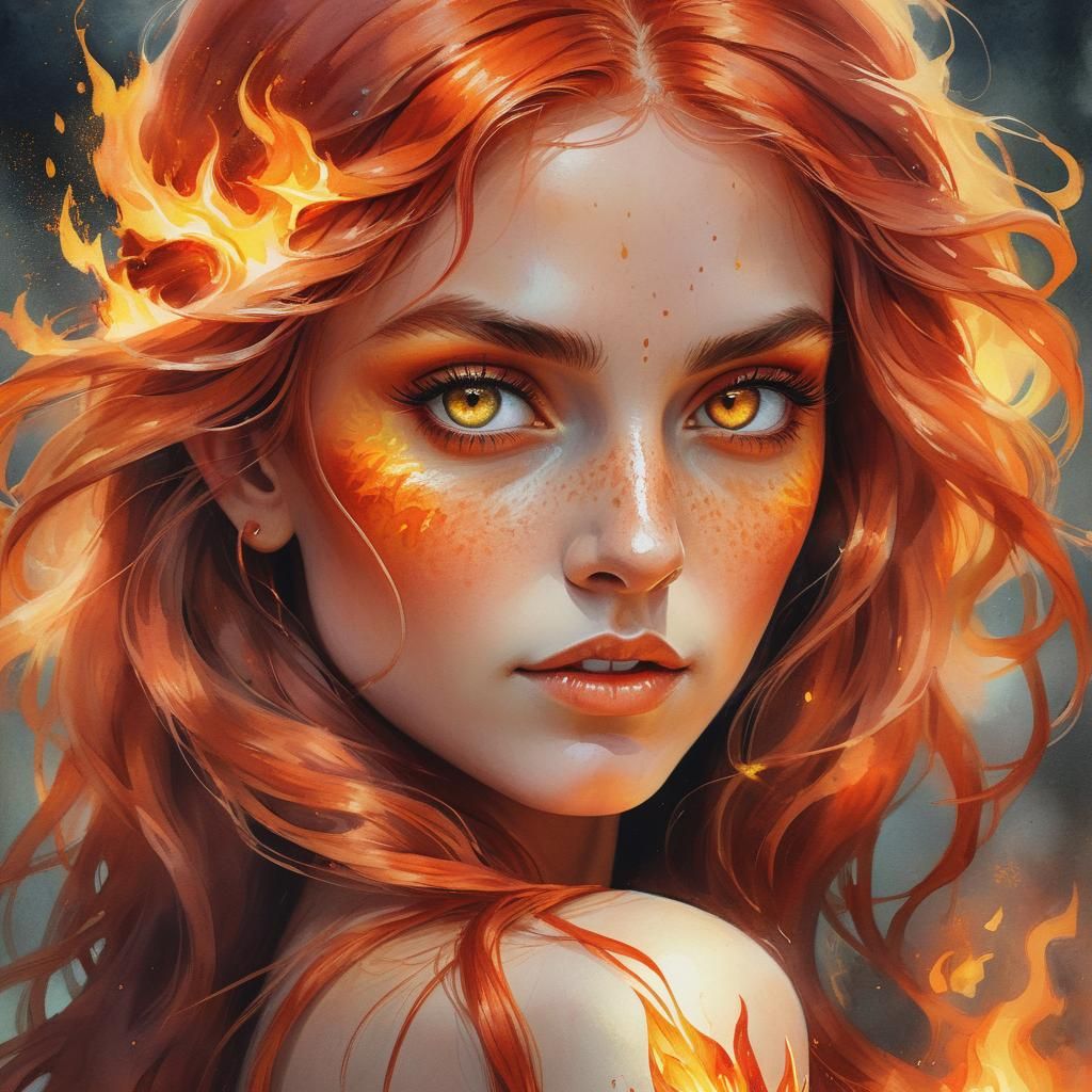 Firey Elf Portrait