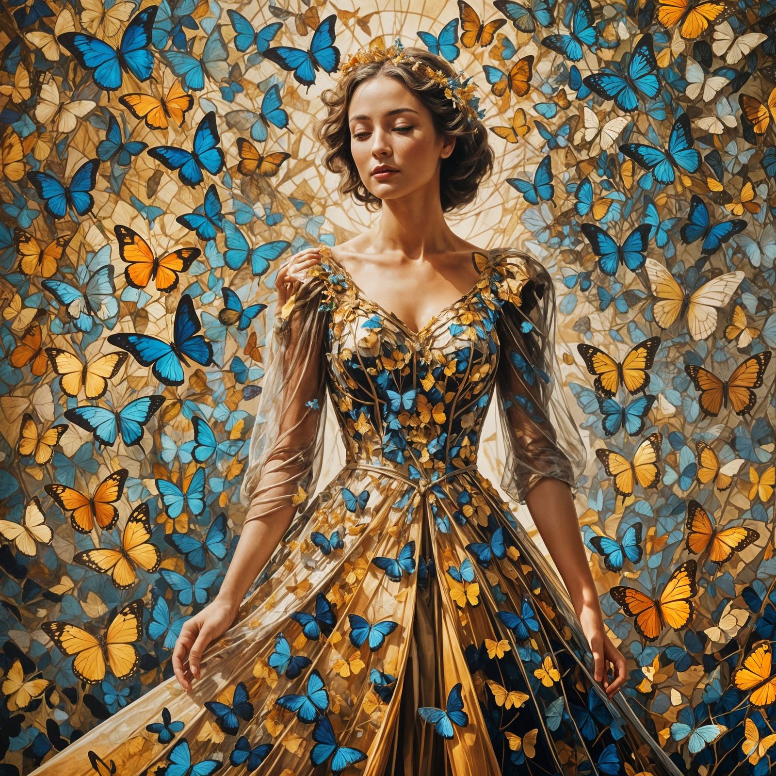 Butterfly Dress: An AI-Generated Fashion Fantasy