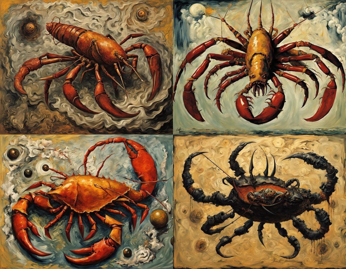 Surreal Mutant Creature in Expressionistic Japanese Art