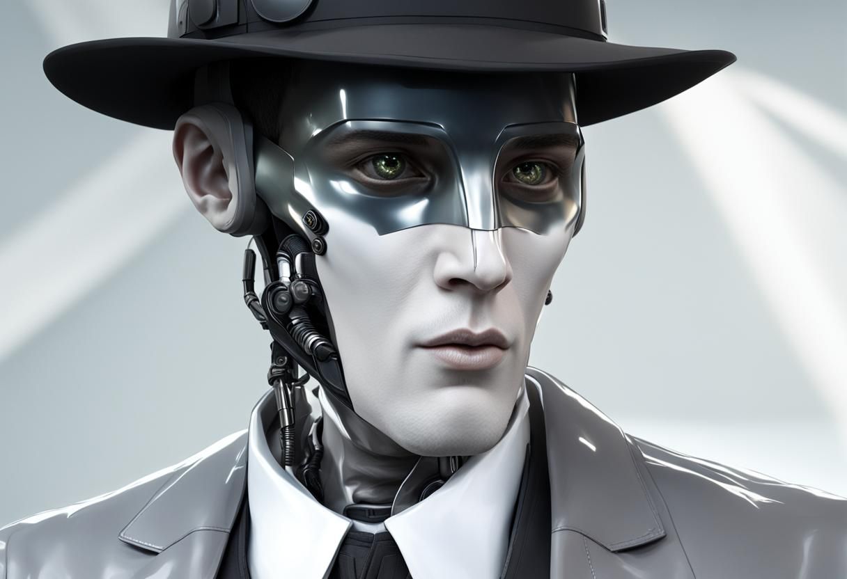 Android Portrait with Metallic Eyes, Fallout Inspired