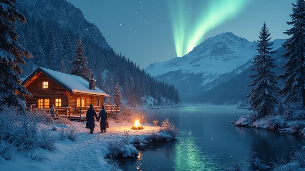 Enchanting Christmas Eve in the Alps