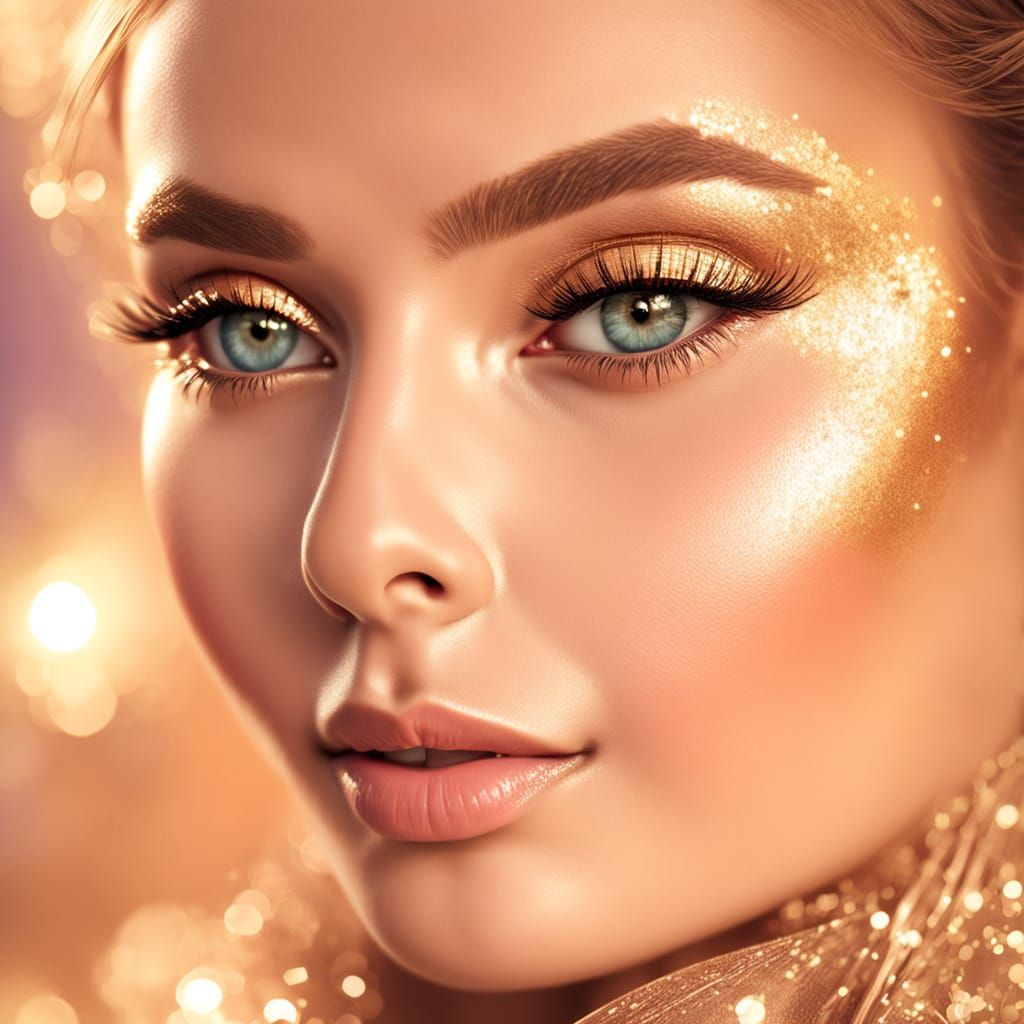 Elegant Woman in Glamour Portrait, Soft Focus