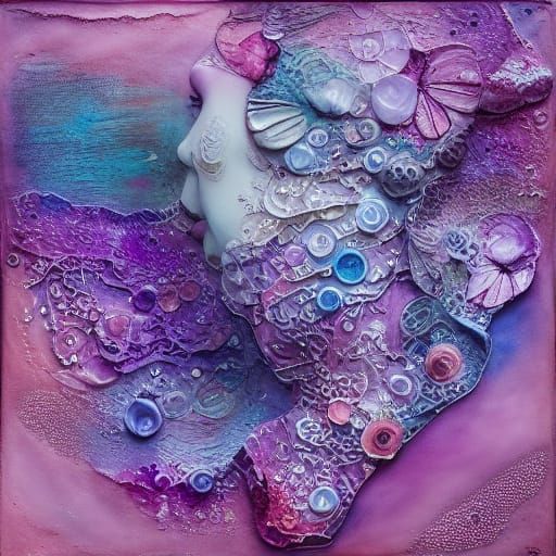 Intricate Encaustic Painting: The Way of Love