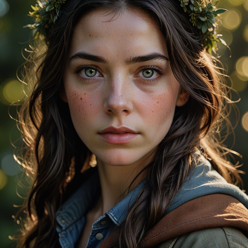 Close-Up Portrait of Ashe Maree in Professional Studio Light...