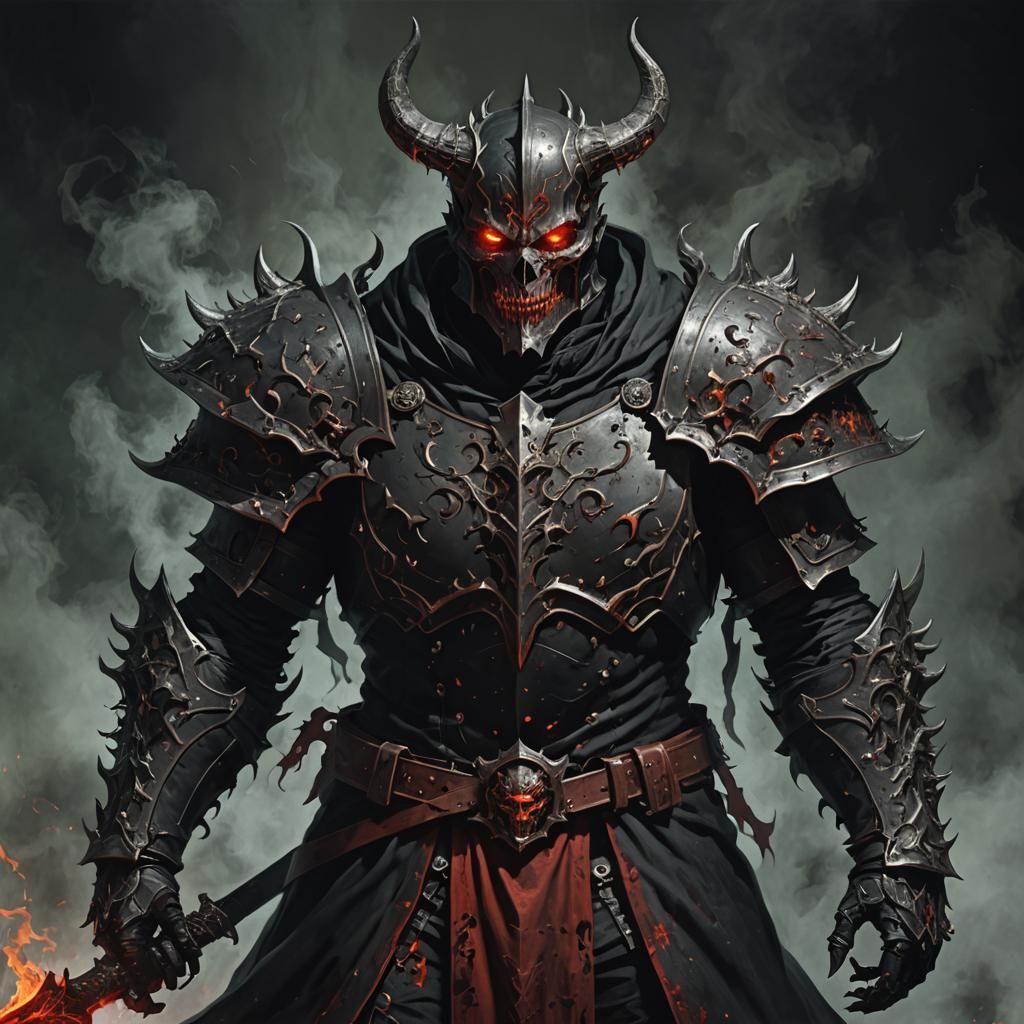 Hell Knight in Academic Art Style