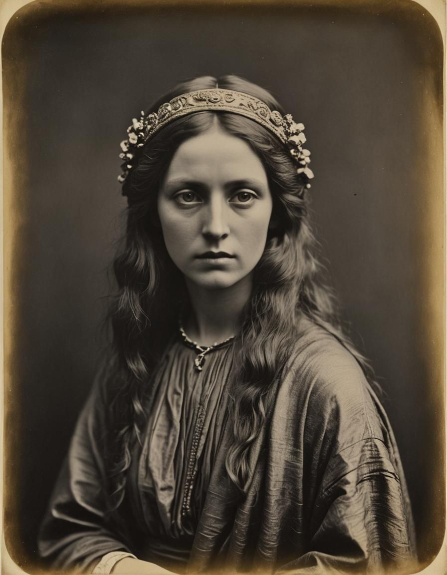 Girl with a Death Mask (She Plays Alone) by Julia Margaret  Cameron
