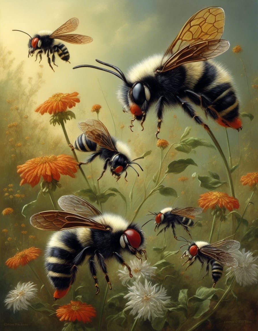 Majestic King in Enchanted Flower Garden