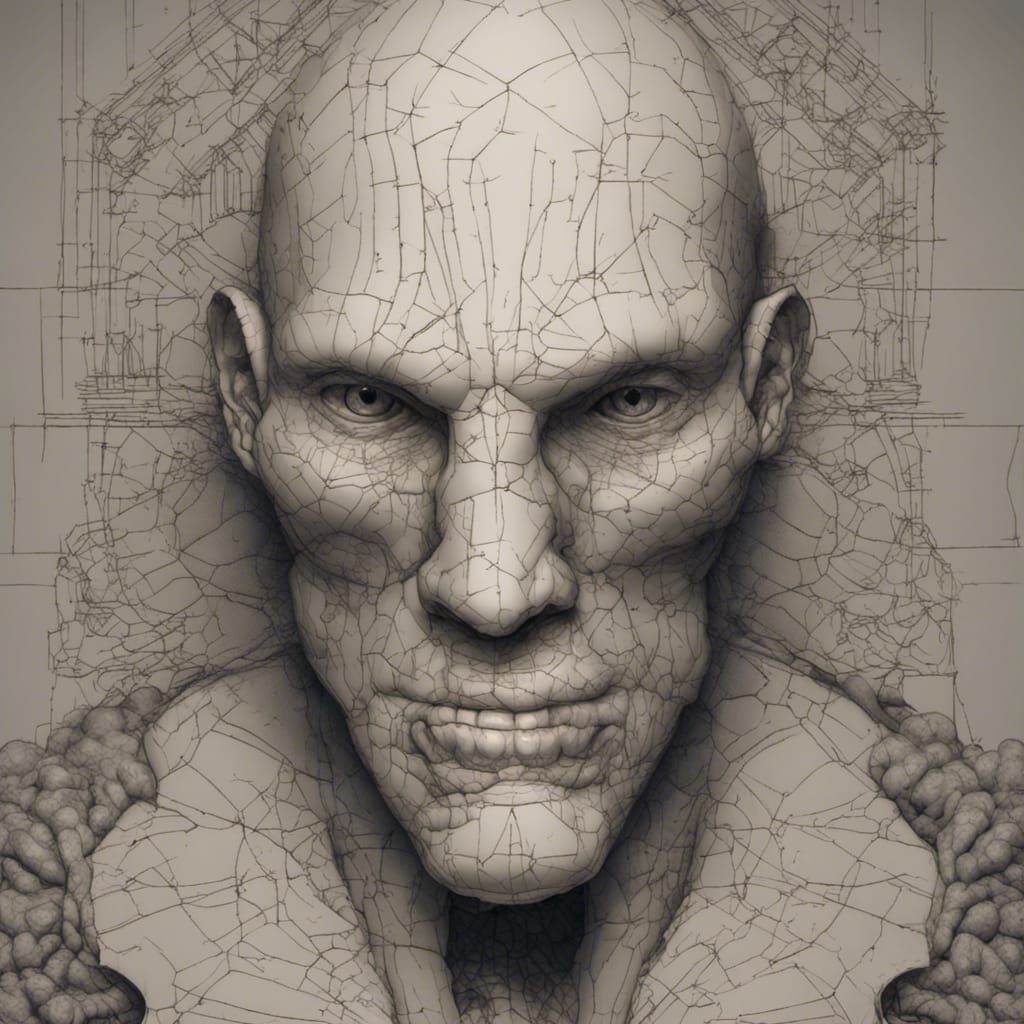 Hyperrealistic Golem in Renaissance Style, Surgical Detail