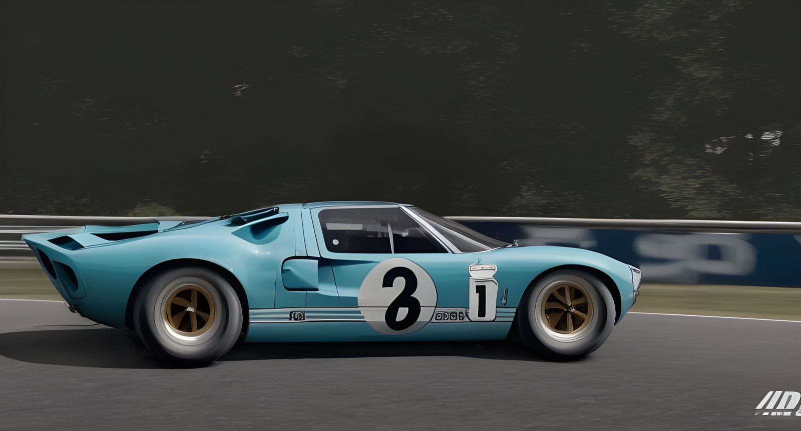 1969 Ford GT40 Running The 24 Hours of Le Mans