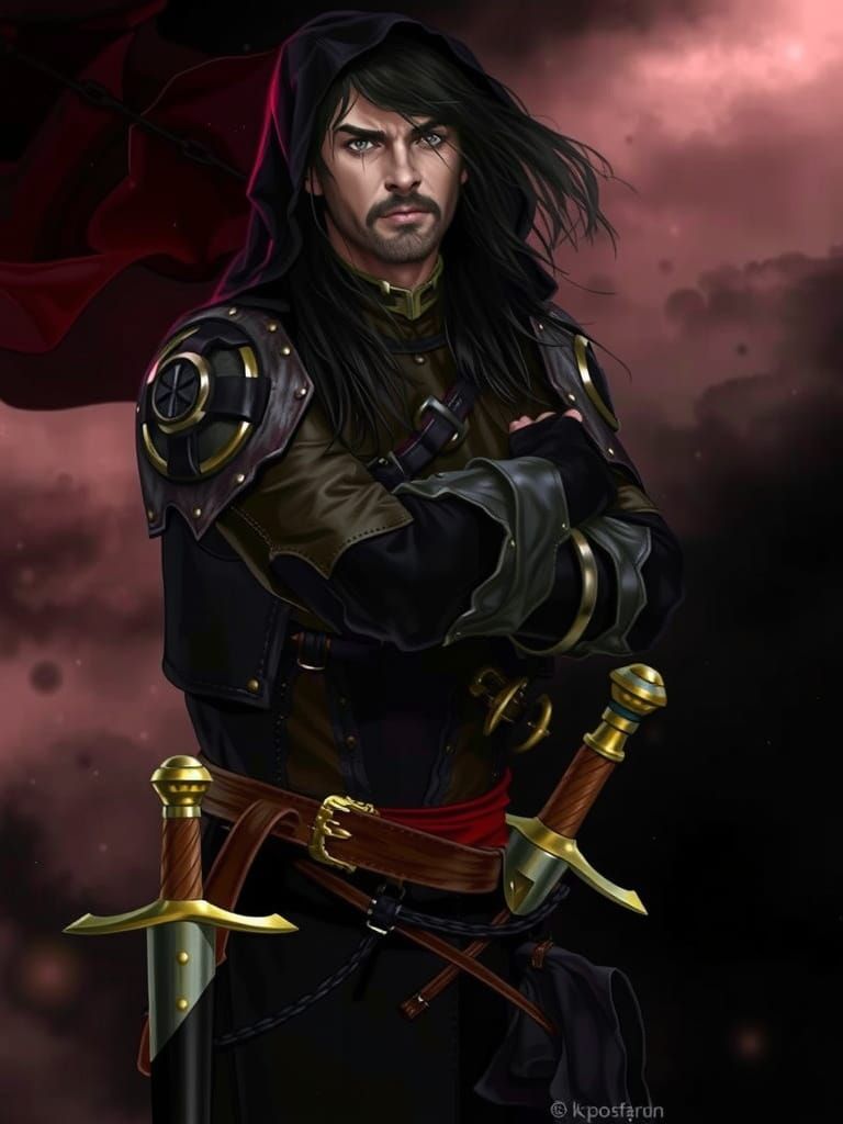 Mysterious Elf Rogue in Dark Fantasy Style