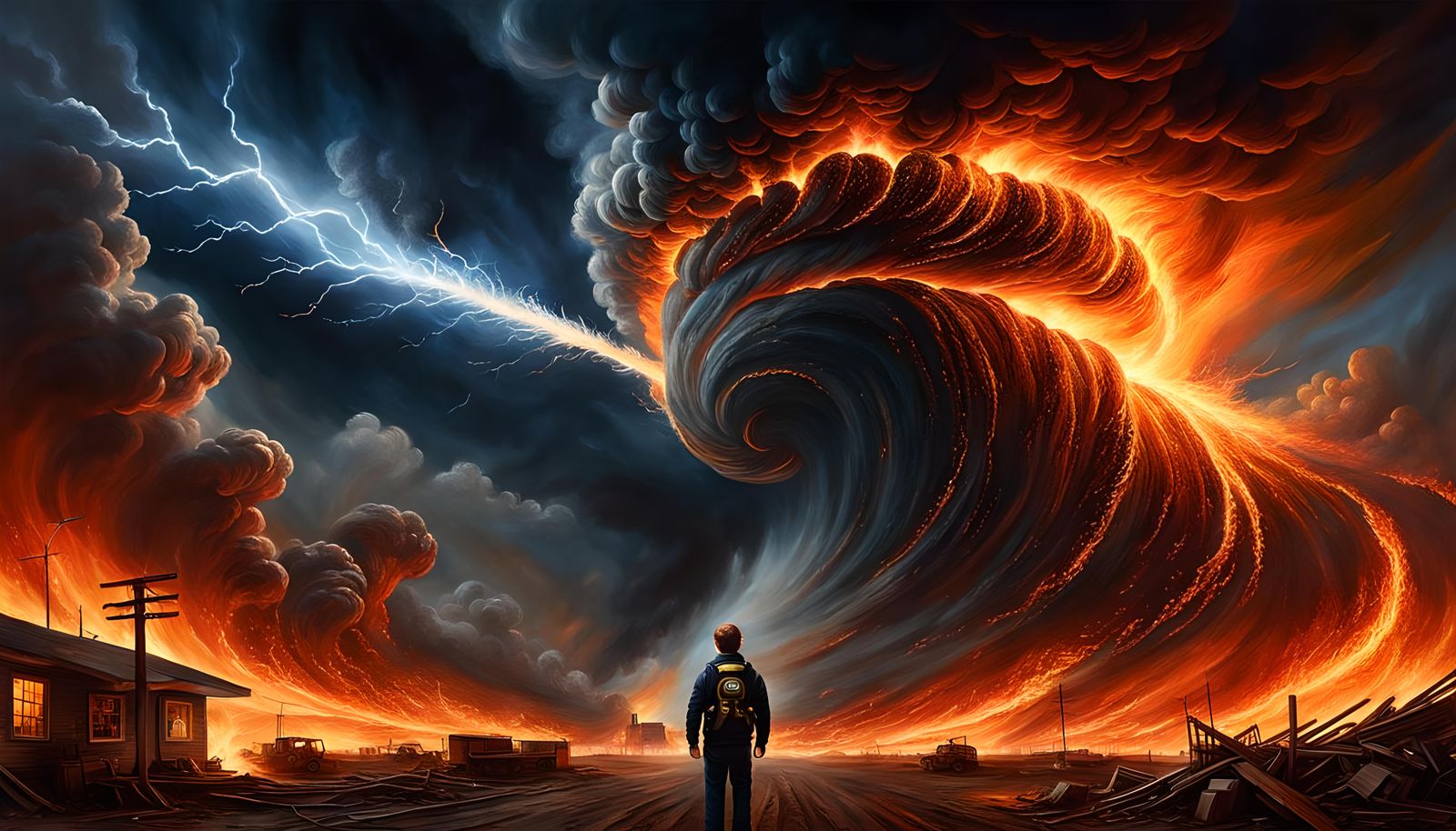 Boy Controls Fire Tornado in Hyperrealistic Candy Art